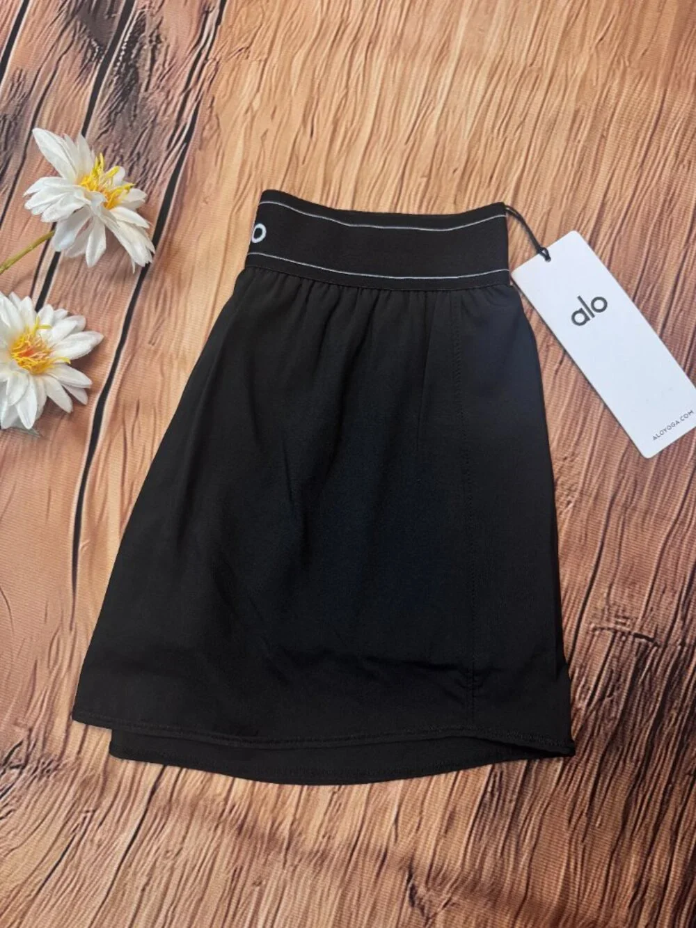 😍ALO Yoga Match Point Tennis Skirt🏆 Minimal Black Skort-NWT